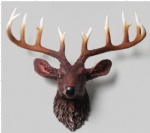Poly resin deer head